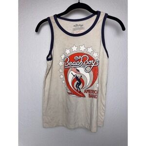 The‎ Beach Boys American Band Tour Tank Top Women's M White Short Edgy Beach